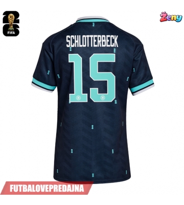 Lacne Ženy Futbalové dres Nemecko Nico Schlotterbeck #15 MS 2026 Krátky Rukáv - Preč